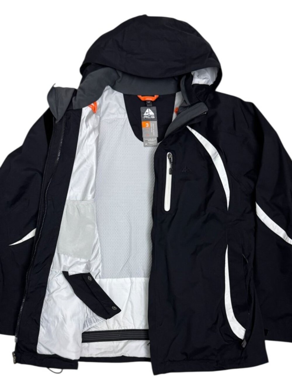 NIKE ACG FitStorm Black Waterproof Windbreaker Jacket Womens Medium